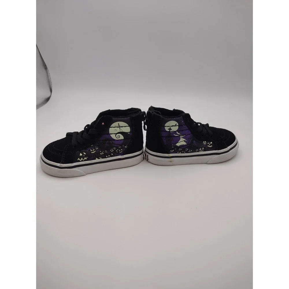 Vans SK8 HI Collab Jack Skellington Nightmare Before Christmas Toddler Shoes 4.5